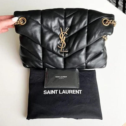 PreOwned Saint Laurent LouLou Small Puffer Chain Shoulder Bag